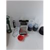Image 3 : Assorted Items - Container , (3) Water Bottles , Potato Masher, Misc