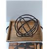 Image 4 : Wooden Tray, Art Piece, (2) Candle Holders, (7) Coasters