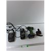 Image 1 : Hitachi Drill, (2) Chargers, Dewalt Battery - As Is