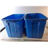 Image 1 : *(2) Rubbermaid Plastic Storage Totes  16.5" Tall x 21" Long x 15" Wide  - CANNOT SHIP
