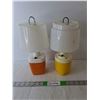 Image 1 : (2) Vintage Battery Powered Plastic Camping Lanterns