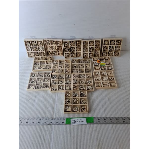 Lot of Crafting Wooden Embellishments