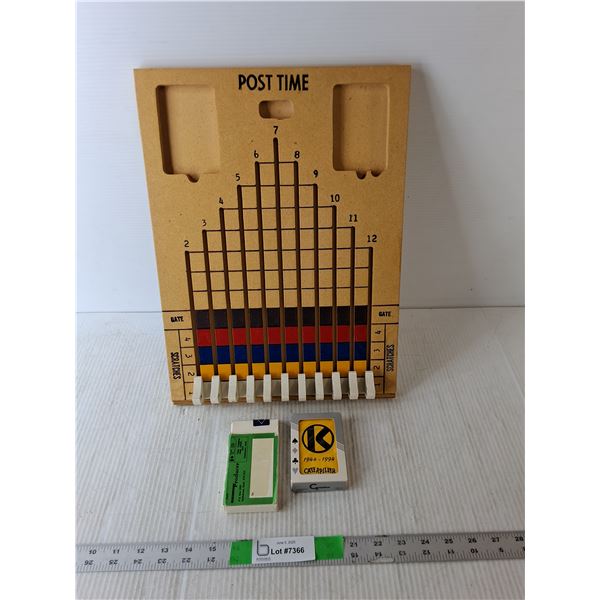 Vintage Western Producer & Caterpillar Card Sets & Horse Racing Game