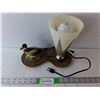 Image 1 : Wooden Duck Lamp- Powers On 9" Tall - (The Ducks Neck And Beak are Broken)