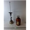 Image 1 : Glass Bottle of Formaldehyde & Coleman Kerosene Lamp 30" Tall, Cannot Ship
