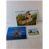 Image 3 : (3) Grain Elevator Paintings Up to 14" x 11", Wooden Cuba Box