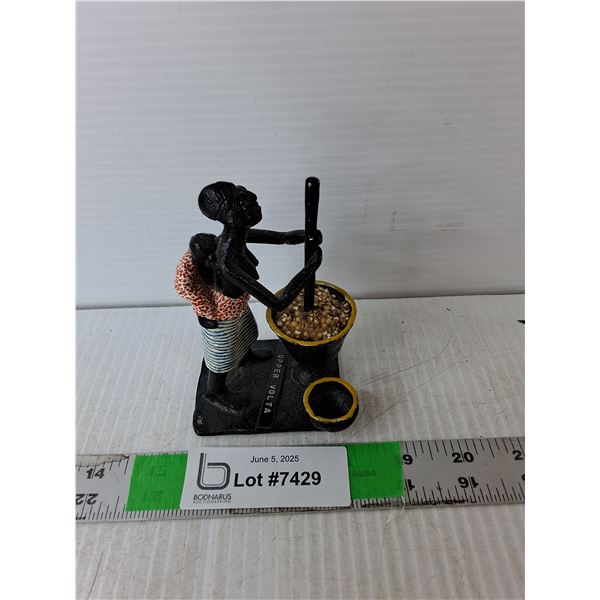 Metal Tribal Figurine 4.5" Tall