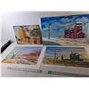 Image 1 : (4) Grain Elevator Paintings Up to 24" Wide x 17.5" Tall
