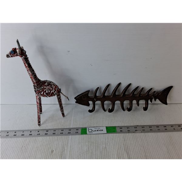 Coca-Cola Elephant 11" Tall & Metal Wall Fish Hanger