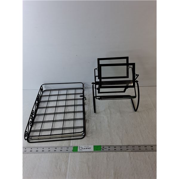 Rotating Photo Frames, Metal Tray
