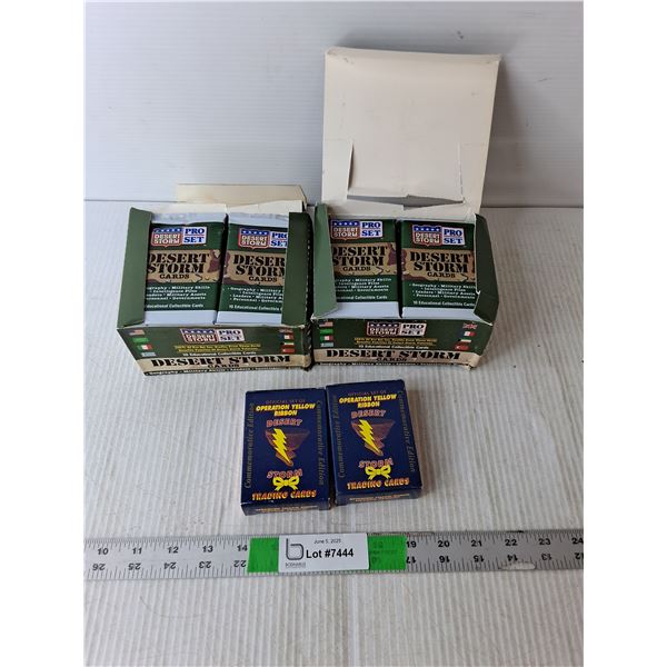 (2) Boxes of Desert Storm Training Cards-Sealed & (2) Decks of Operation Yellow Ribbon