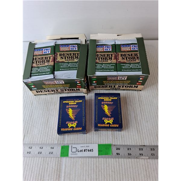(2) Boxes of Desert Storm Training Cards & (2) Decks of Operation Yellow Ribbon