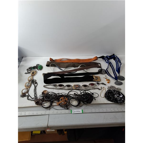 Various Belts and Necklaces