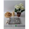 Image 1 : Potted Flowers, Cat Toy and Photo Book
