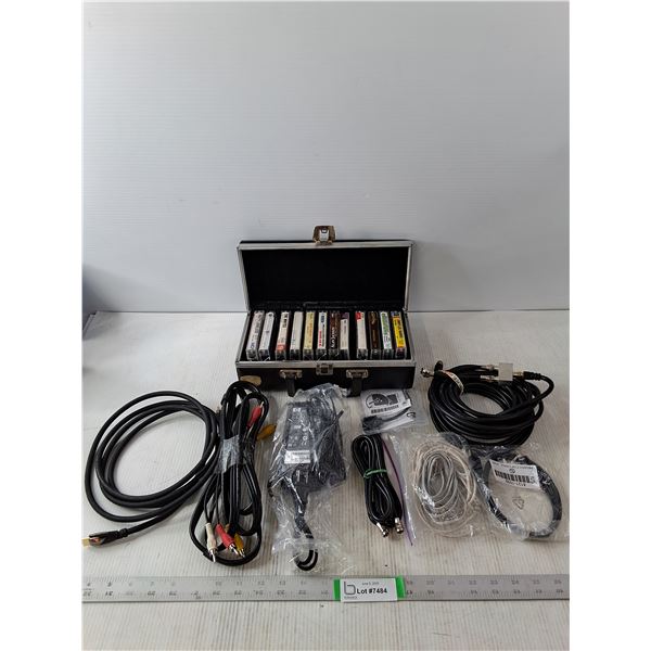 Cassetee Holder with Cassettes and Various Cords