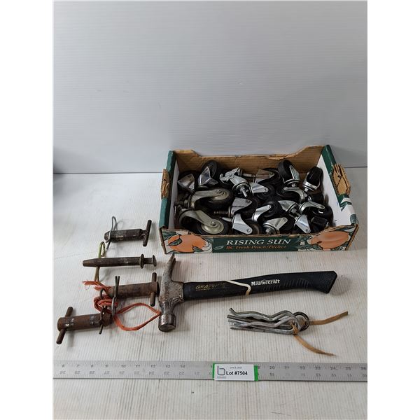 Casters, Hitch Pins, Hammer and Cotter Pins
