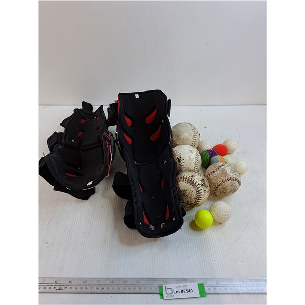 Knee Pads, Baseballs,Misc Balls