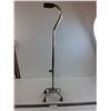 Image 1 : Adjustable Height 4-Footed Walking Cane - Missing a Rubber Footing - As is