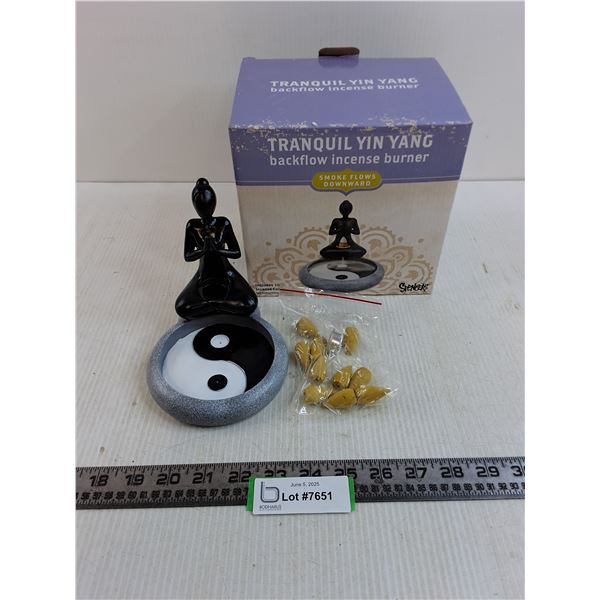 Spencer's Tranquil Yin Yang Incense Burner - Appears Unused