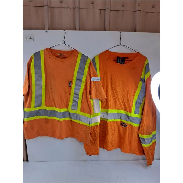(2) Hi-Vis Work Shirts (Jackfield XL, Pioneer 3XL)