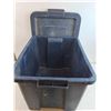 Image 2 : Plastic Storage Bin with Lid - 22" x 14" x 15" - CANNOT SHIP