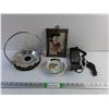 Image 1 : Serving Tray with Handle, Anniversary Wall Decor and Plate and Motorola Car Phone - As Is