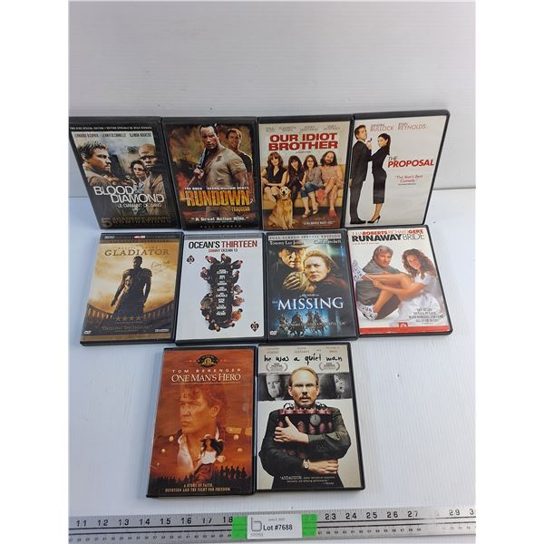 Various DVD Movies - Blood Diamond, One Man's Hero and Gladiator