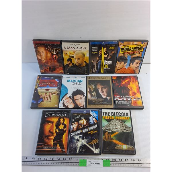 Various DVD Movies - The Skeleton Key, Entrapment and Martian Child