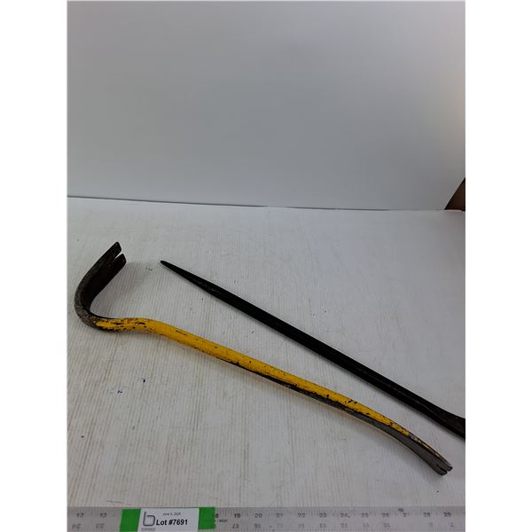 Large Yellow Crowbar, Nail Puller, Pry bar(24 Inch)  -  PICK UP