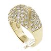Image 8 : 14k Yellow Gold 2 ctw Pave Round Brilliant Diamond Wide Domed Cocktail Band Ring