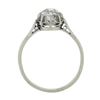 Image 8 : Antique Art Deco French Platinum Illusion Set Diamond Solitaire Engagement Ring