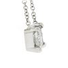 Image 4 : NEW 14k White Gold 0.48 ctw Princess Cut Prong Diamond Solitaire Pendant Necklac