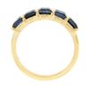 Image 8 : 18k Yellow Gold 1.75 ctw Square Step Cut Sapphire Bar Channel 5 Stone Band Ring