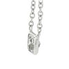 Image 6 : 14k White Gold GIA .27 ctw Rectangular Light Green Diamond Solitaire Pendant Cha