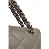 Image 6 : Chanel Grey Leather Large Double Flap Shoulder Bag