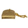 Image 4 : Chanel Vintage Gold Metallic Quilted Leather Frame Mini Clutch Bag