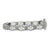 Image 5 : Antique Esemco 10k White Gold 0.03 ctw Diamond Milgrain Filigree Belly Bracelet