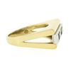 Image 5 : Unisex Vintage 18k Gold 1.10 ctw Baguette Tourmaline & Square Diamond Band Ring