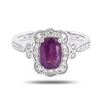 Image 1 : 1.72 ctw UNHEATED Purple Pink Kashmir Sapphire and 0.34 ctw Diamond Platinum Rin
