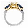 Image 8 : Platinum 18k Gold 2.61 ctw GIA Fancy Yellow Radiant Diamond Marquise Sapphire Ri