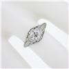 Image 4 : Antique Art Deco 18K Gold 0.69 ctw GIA European Diamond Filigree Engagement Ring