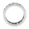 Image 8 : Platinum 4 ctw Straight Baguette & Round High Quality Diamond Eternity Band Ring
