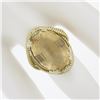Image 3 : Vintage 18k Gold 10.84 ctw Oval Citrine Twisted Wire Frame Large Cocktail Ring