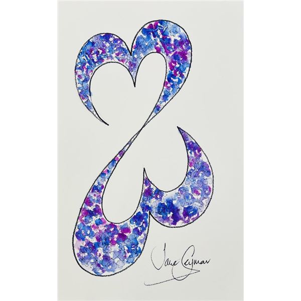 Jane SEYMOUR: Open Heart Icon XCII. with Purple Flowers