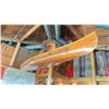 Image 2 : WEST COAST FIRST NATIONS RIBBED CEDAR CANOE WITH ART MOTIF APPROX 16 FT LONG