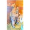 Image 1 : WOOD CARVED GRIZZLY BEAR HOLDING SALMON APPROX 5 FT H X 2.5 FT W