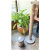 Image 3 : GROUP OF 4 LIVE PLANTS IN  CERAMIC AND PLASTIC POTS, SM. WOODEN TABLE AND DECORATIVE BOX AND