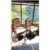 Image 2 : SET OF 2 HIGH END FABRIC WOOD CARVED ARMCHAIRS