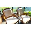 Image 3 : SET OF 2 HIGH END FABRIC WOOD CARVED ARMCHAIRS