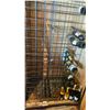 Image 3 : HOME MADE WOODEN BAR COOLER WITH CHILLER FAN AND BLACK METAL WINE RACKING APPROX 8FT H X 3.5 FT W X
